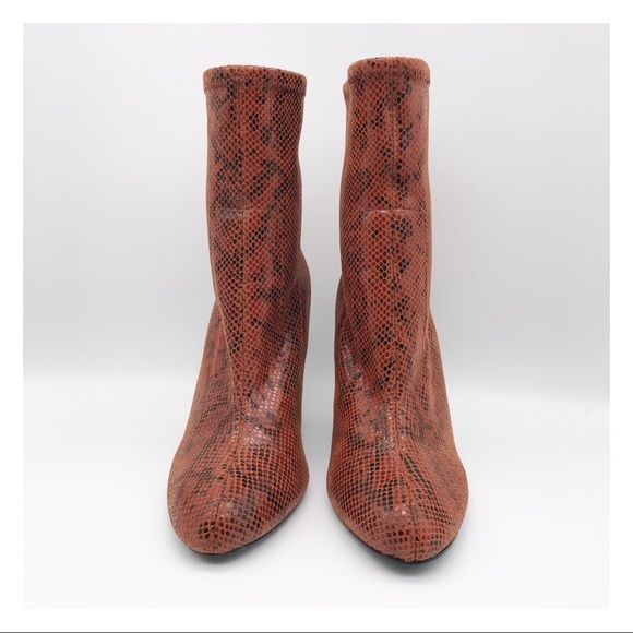 Asos Eliza Heeled Sock Boots in Snake Size 6.5 US - Picture 7 of 12